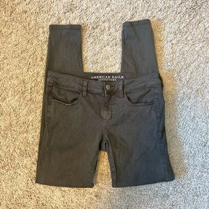 Dark Green Super Stretch American Eagle Jeggings